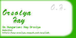 orsolya hay business card